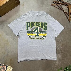 Vintage Y2K Brett Favre Green Bay Packers Jersey Shirt Grey Mens XL Football Tee